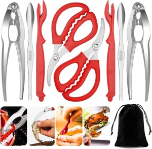 Cracker e attrezzi per granchi aragosta cracker e picconi set 9 pezzi set attrezzi per frutti di mare - Foto 1 di 7