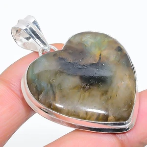 Labradorite Gemstone 925 Sterling Silver Handmade Jewelry Pendant 1.97" o810 - Picture 1 of 8
