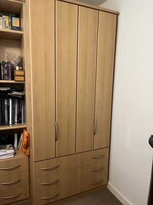 Freestanding Wardrobe and Drawer Combination. Used. - Image 1 of 4
