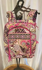 V. Bradley Campus Rucksack rosa Paisley mehrere Taschen umlaufender Reißverschluss + Reißverschluss oben - Bild 1 von 9