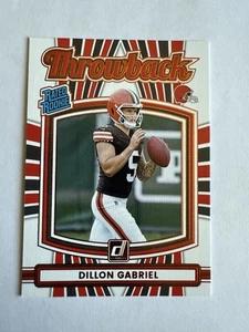 2025 Panini Donruss Rated Rookie Throwback Dillon Gabriel Cleveland Browns - Picture 1 of 2