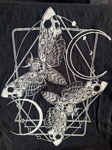 Black t-shirt Death's Head Moth Motif Medium - Picture 1 of 4
