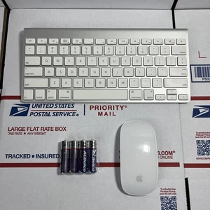 Apple A1314 & A1296 Wireless Keyboard & Mouse +Batteries-SAME DAY-WARRANTY *1 - Picture 1 of 6