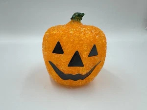 Jack-o-Lantern Pumpkin Popcorn Melted Plastic Light Up Halloween - Picture 1 of 9