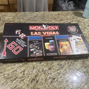Monopoly Las Vegas Edición 2000 Juego de Mesa Peltre Showgirl Tragamonedas Poker Completo - Imagen 1 de 7