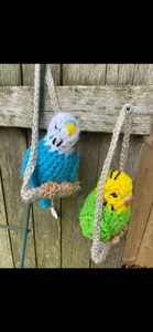 Pappagallo uccellino fatto a mano all'uncinetto Budgie - Foto 1 di 8