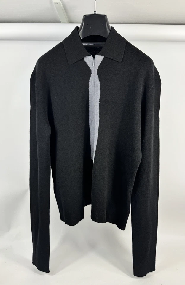 Spencer Badu - Camisa de vestir de punto de lana talla: XL Foto 1 de 4