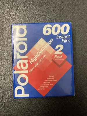 Vintage Polaroid 600 Plus Color Film 2 Pack (20) Exp. 12/96 Sealed New Old Stock - Image 1 of 4