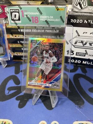 19-20 Chronicles Optic Traded Marcus Morris Sr #515 LA Clippers Gold #/10 Foto 1 de 2
