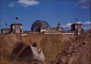 BERLÍN postal Reichstag Bundestag desde el punto de vista de una obra color view - Imagen 1 de 2