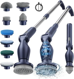 Elektrischer Spin Scrubber, kabellose Reinigungsbürste mit 8 austauschbaren Bürstenköpfen, - Bild 1 von 7