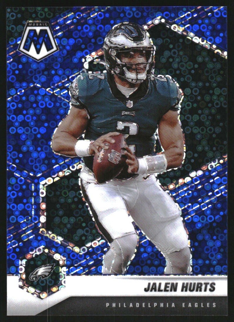 2021 Panini Mosaic Mosaic No Huddle Blue #160 Jalen Hurts /75