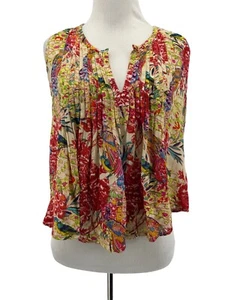 RAGA Women's Floral Sleeveless Crop Top Boho Blouse Size Medium NEW - Picture 1 of 5