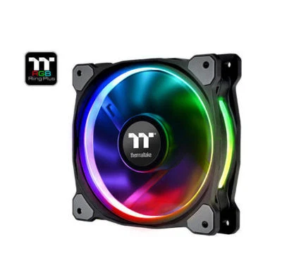 Ventilador radiador Thermaltake CL-F059-PL12SW-A Riing Plus 12 LED RGB, paquete de ventilador único Foto 1 de 4