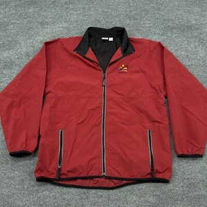 Chaqueta Crazy Shirts Hawaii Hombre L Roja Negra Cortavientos Cremallera Completa Logo Bordado - Imagen 1 de 10
