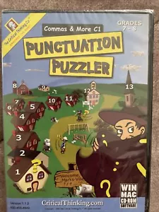 Brand New Sealed Punctuation Puzzler: Commas & More B1 CD-ROM Mac Windows - Picture 1 of 3