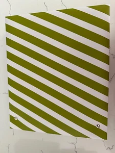 Stampin' Up! Seasonal Green/White Stripe 8x8 Ring Designer Album 10 Protector Pg - Picture 1 of 9