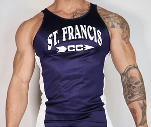 MEN'S SLEEVELESS "ST. FRANCIS" NYLON SHIRT Size XL - Picture 1 of 3