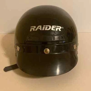 Motorcycle Helmet Raider Open Face A-617 Black Adult M Zip Off Ear Covers  - Foto 1 di 7