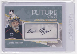 2010-11 ITG BETWEEN THE PIPES FUTURE STARS GOALIEGRAPH BRAD THIESSEN #A-BT