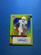 2023 Leaf Vivid Football Yellow Mojo Autograph Card of Jayden Reed #1/10!!