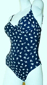 NEW Underwired Bodysuit Cotton with Lycra, Ladies Underwired Bodysuit with Playful Pattern - Picture 1 of 5