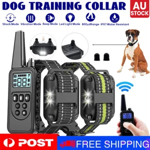 Training Obedience Electric Shock Anti Bark Pet Dog 800M Remote Control E-Collar - Picture 1 of 15