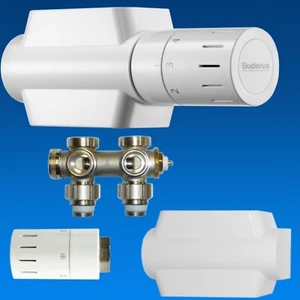 Buderus Logafix Design Multiblock Set Thermostatkopf Armatur Universal Hahnblock - Bild 1 von 2