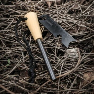 1PCS Ferrocerium Rod Fire Starter w/ Handle and Steel Scraper Flint Sticks Kit - Picture 1 of 14