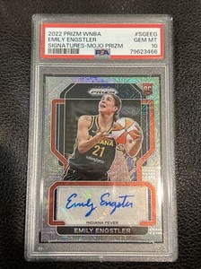 2022 Prizm WNBA Emily Engstler Rookie Mojo Prizm Auto SSP /25 Signatures PSA 10