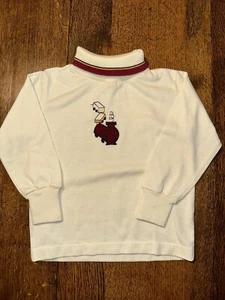 VTG Healthtex 4 4T Train Embroidered Turtleneck Shirt Top Holiday Made In USA - Picture 1 of 11