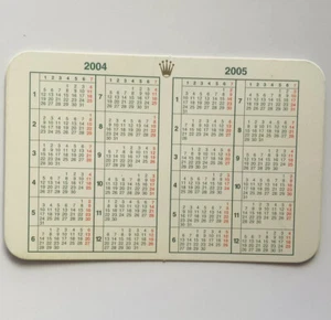 Vintage Rolex Calendar Card 2004 - 2005 Collectible 100% Genuine - Picture 1 of 2