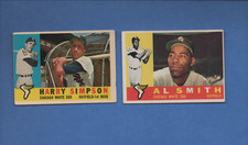 2-1960 TOPPS CHICAGO WHITE SOX CARDS # 180 HARRY SIMPSON & # 428 AL SMITH