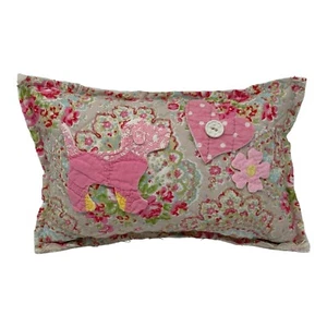 NEW Handmade Puppy Dog Pillow Vintage English Quilt  Old Chenille Bedspread Cute - Picture 1 of 9