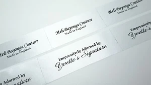 25 mm x 50 mm Personalisierte Kleidung Kleidung Etikett Handwerk Handarbeit Geschäft  - Bild 1 von 2