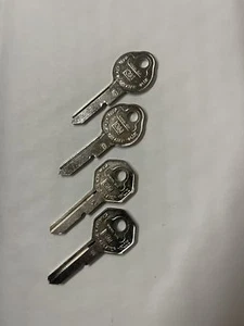 1967 Chevy GM Oldsmobile Cadillac Pontiac Buick Pear A B Key Blanks Big Hole 4pc - Picture 1 of 3