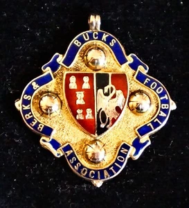 11.7gm 9ct Gold Football Medal. Berks & Bucks Senior Cup 1899-1900, Marlow FC. - Picture 1 of 2