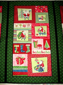 Secret Santa Ho Ho Ho by Benartex Christmas Fabric Panel 23" #03210 - Picture 1 of 3