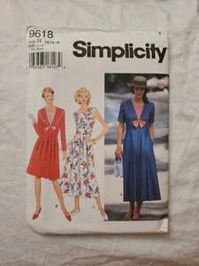 Vestido Marinero Vintage Simplicity Damas Patrón 9618 Talla 14-18 Envío Gratis - Imagen 1 de 2
