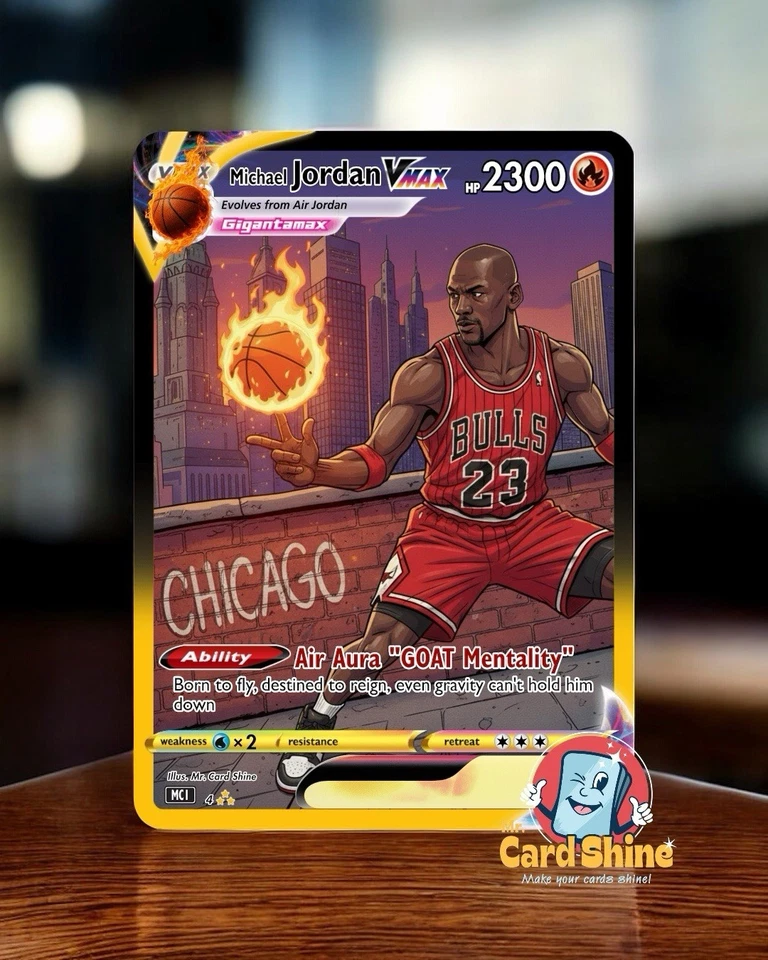Carta Pokémon de Michael Jordan arte completo Foto 1 de 1
