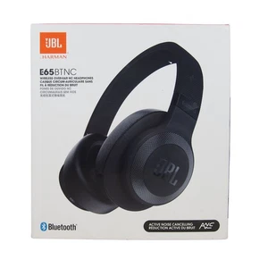 JBL E65BTNC Wireless Over-Ear Noise Cancelling Headphones Black Complete w/ Box - Picture 1 of 18