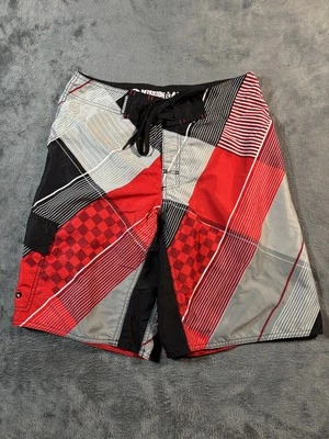 Mission Bay Board Shorts Para Hombres 30 Bañadores Surf Playa Bolsillo Cuadros Foto 1 de 4