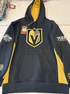 NEW NHL Mitchell Ness Vegas Golden Knights Hockey Black Fleece Hoodie L $110 NWT - Picture 1 of 5