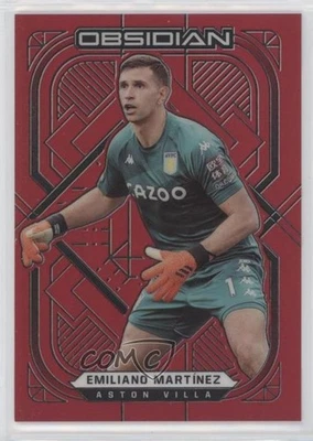 2021 Panini Obsidian Electric Etch Red Flood /10 Emiliano Martínez Martinez #101 - Image 1 of 2