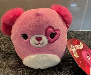 Squishmallows Valentine's Day Sager the Pink Cocker Spaniel Dog Puppy 4" NWT - Picture 1 of 5