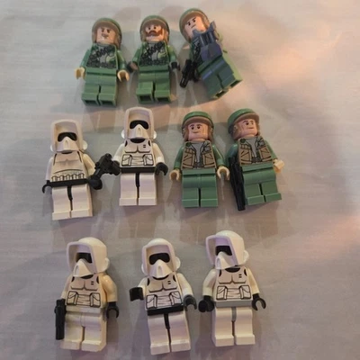 Lego Star Wars Minifigura Lote Minfiguras Endor Rebeldes Imperial Motociclista Scouts Foto 1 de 3