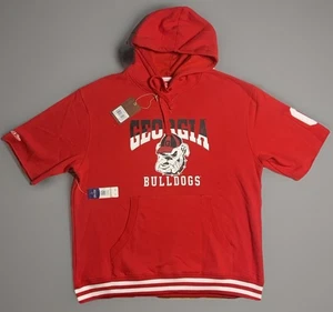 Sudadera con Capucha Mitchell & Ness Georgia Bulldogs XL Roja Manga Corta NCAA Nueva Con Etiquetas - Imagen 1 de 10
