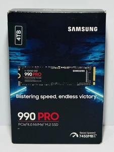 Samsung 990 PRO 4TB PCIe 4.0 NVMe M.2 SSD with Heatsink - Read Speed 7450MB - Picture 1 of 3