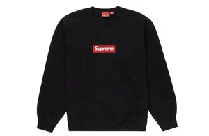 Felpa girocollo Supreme Box logo nera grande XL NUOVA CON ETICHETTE BOGO FW2022 sigillata. - Foto 1 di 8