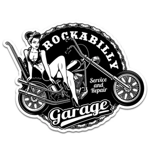 Retro Vintage Aufkleber Old School Ace Kult Rockabilly Style Bobber Route - 23 - Picture 1 of 7